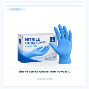 صورة تعبيرية غير مرتبطة بمصنع محدد — Nitrile Sterile Gloves Free Powder L