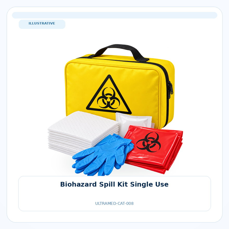 صورة تعبيرية غير مرتبطة بمصنع محدد — Biohazard Spill Kit Single Use
