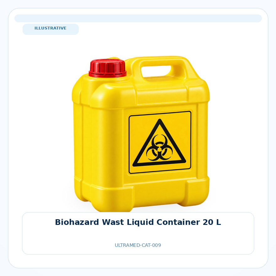 صورة تعبيرية غير مرتبطة بمصنع محدد — Biohazard Wast Liquid Container 20 L