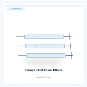 صورة تعبيرية غير مرتبطة بمصنع محدد — Syringe 10ml China 100pcs