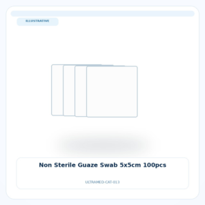 صورة تعبيرية غير مرتبطة بمصنع محدد — Non Sterile Guaze Swab 5x5cm 100pcs