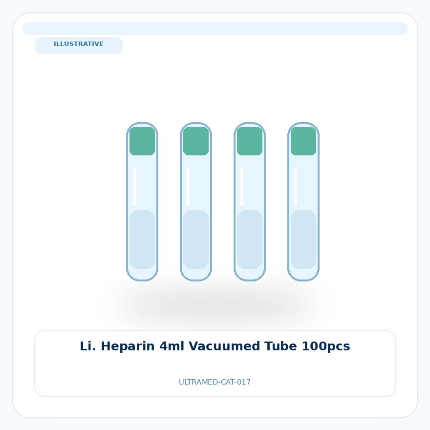 صورة تعبيرية غير مرتبطة بمصنع محدد — Li. Heparin 4ml Vacuumed Tube 100pcs