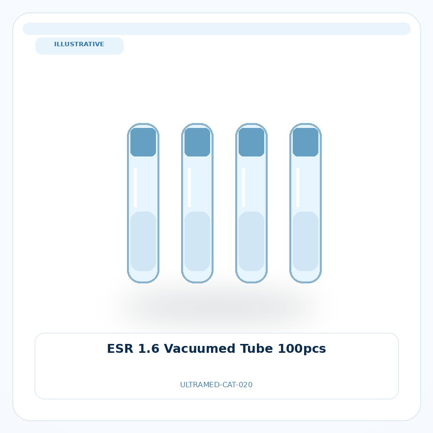 صورة تعبيرية غير مرتبطة بمصنع محدد — ESR 1.6 Vacuumed Tube 100pcs