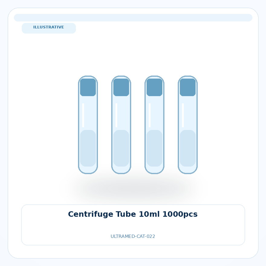 صورة تعبيرية غير مرتبطة بمصنع محدد — Centrifuge Tube 10ml 1000pcs