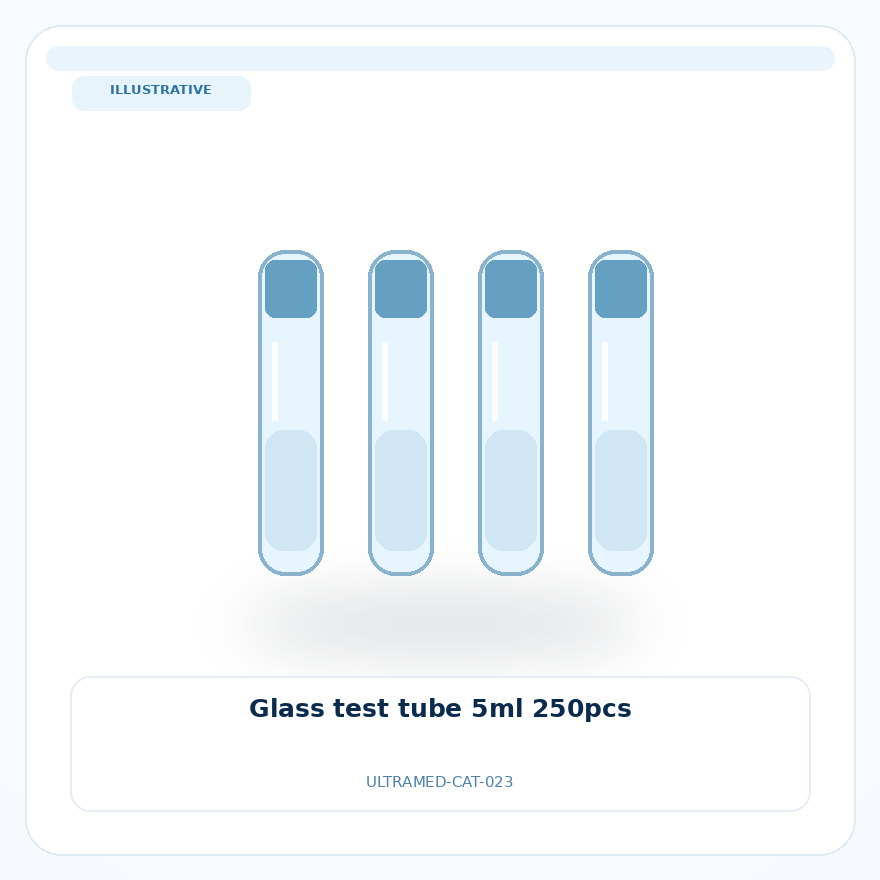 صورة تعبيرية غير مرتبطة بمصنع محدد — Glass test tube 5ml 250pcs