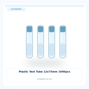 صورة تعبيرية غير مرتبطة بمصنع محدد — Plastic Test Tube 12x75mm 1000pcs
