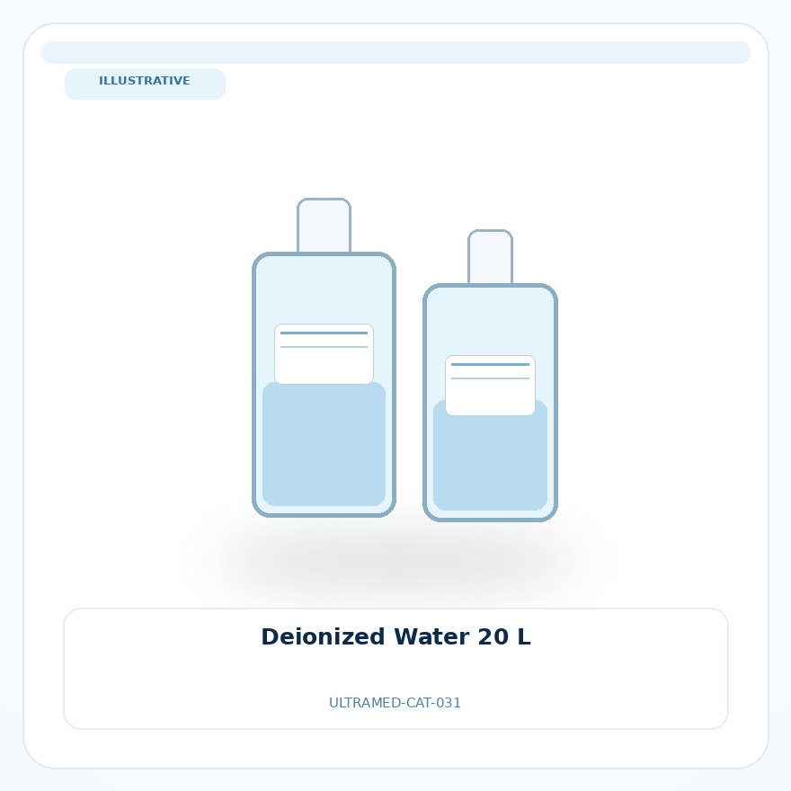 صورة تعبيرية غير مرتبطة بمصنع محدد — Deionized Water 20 L