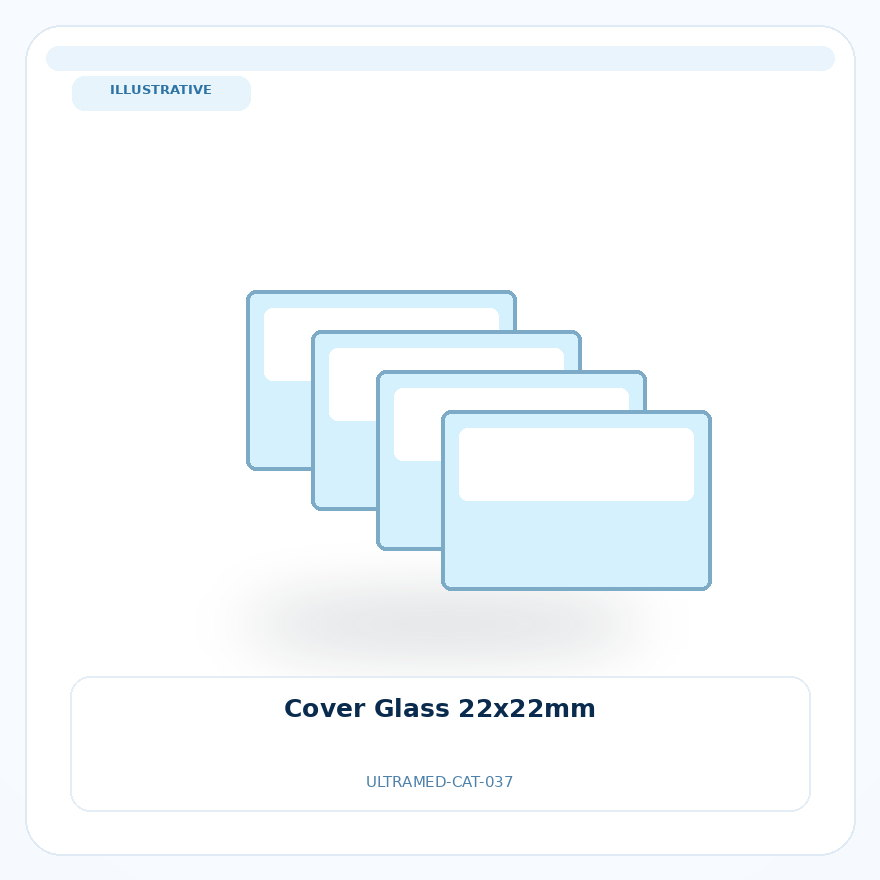 صورة تعبيرية غير مرتبطة بمصنع محدد — Cover Glass 22x22mm