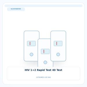 صورة تعبيرية غير مرتبطة بمصنع محدد — HIV 1+2 Rapid Test 40 Test
