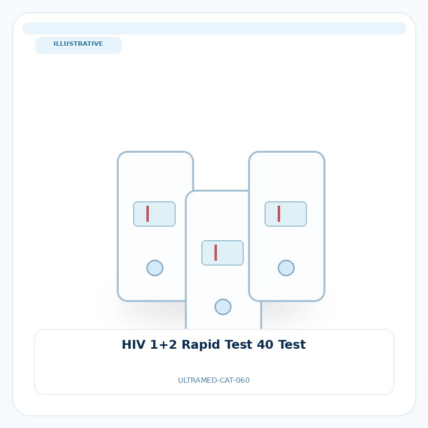 صورة تعبيرية غير مرتبطة بمصنع محدد — HIV 1+2 Rapid Test 40 Test