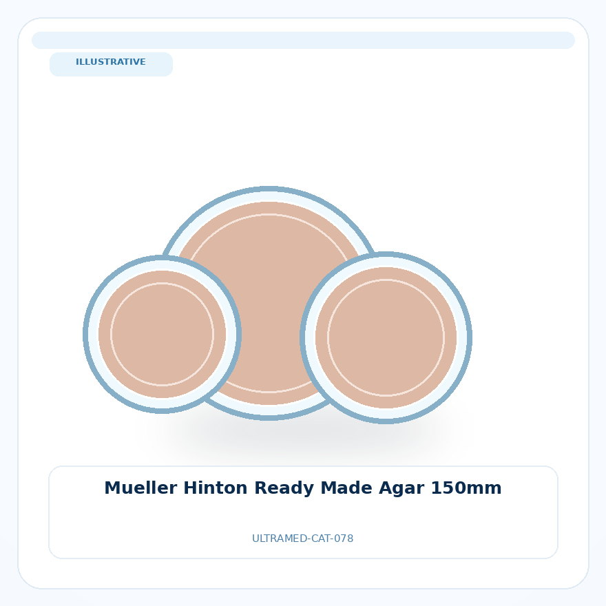 صورة تعبيرية غير مرتبطة بمصنع محدد — Mueller Hinton Ready Made Agar 150mm
