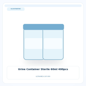 صورة تعبيرية غير مرتبطة بمصنع محدد — Urine Container Sterile 60ml 400pcs