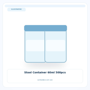 صورة تعبيرية غير مرتبطة بمصنع محدد — Stool Container 60ml 500pcs
