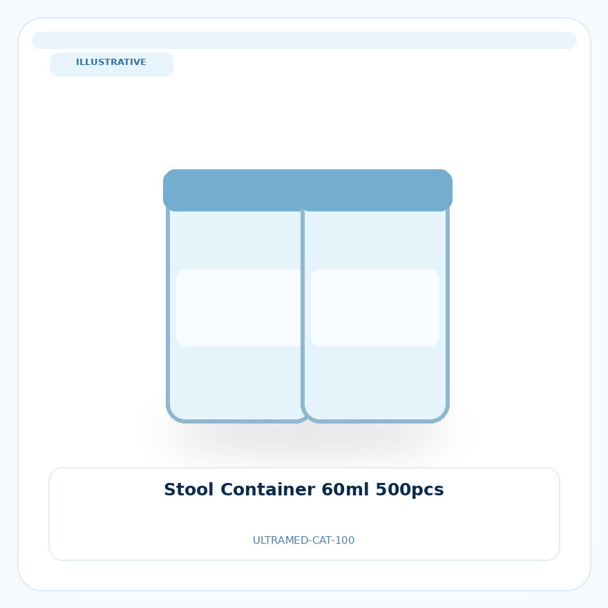صورة تعبيرية غير مرتبطة بمصنع محدد — Stool Container 60ml 500pcs